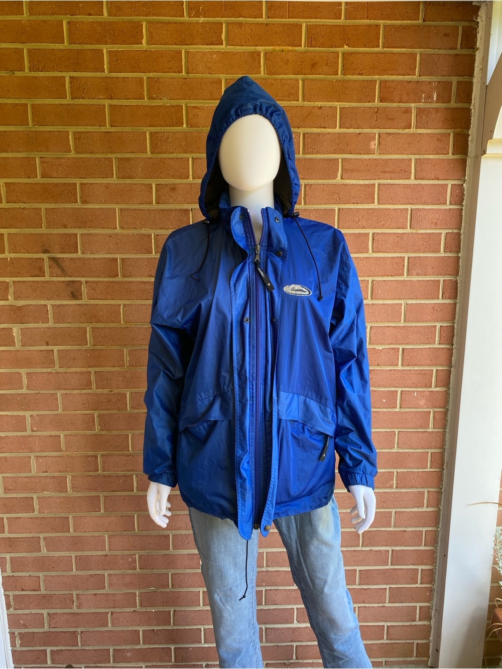 GORE-TEX vintage y2k California outerwear cobalt blue hooded raincoat jacket